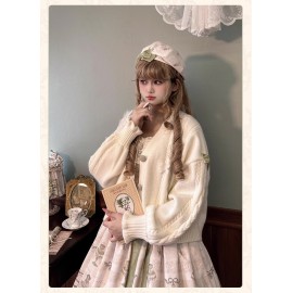 Iris Garden In Spring Classic Lolita Knitted Cardigan by Alice Girl (AGL104K)