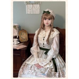 Iris Garden In Spring Classic Lolita Lace Collar Blouse by Alice Girl (AGL104LC)