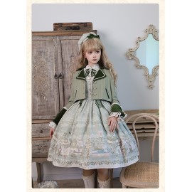 Iris Garden In Spring Classic Lolita Square Neckline Dress JSK By Alice Girl (AGL104SD)