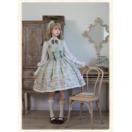 Iris Garden In Spring Classic Lolita Square Neckline Dress JSK By Alice Girl (AGL104SD)