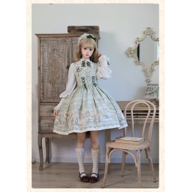 Iris Garden In Spring Classic Lolita Square Neckline Dress JSK By Alice Girl (AGL104SD)