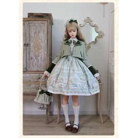 Iris Garden In Spring Classic Lolita Square Neckline Dress JSK By Alice Girl (AGL104SD)