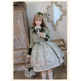 Iris Garden In Spring Classic Lolita Square Neckline Dress JSK By Alice Girl (AGL104SD)