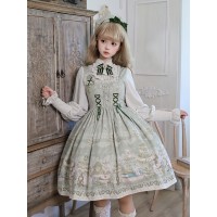 Iris Garden In Spring Classic Lolita Square Neckline Dress JSK By Alice Girl (AGL104SD)