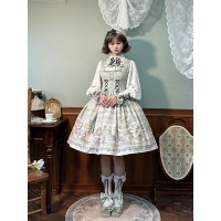 Iris Garden In Spring Classic Lolita Square Neckline Dress JSK By Alice Girl (AGL104SD)