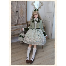 Iris Garden In Spring Classic Lolita Square Neckline Dress JSK By Alice Girl (AGL104SD)