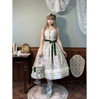 Iris Garden In Spring Classic Lolita V Neckline Dress JSK By Alice Girl (AGL104VD)