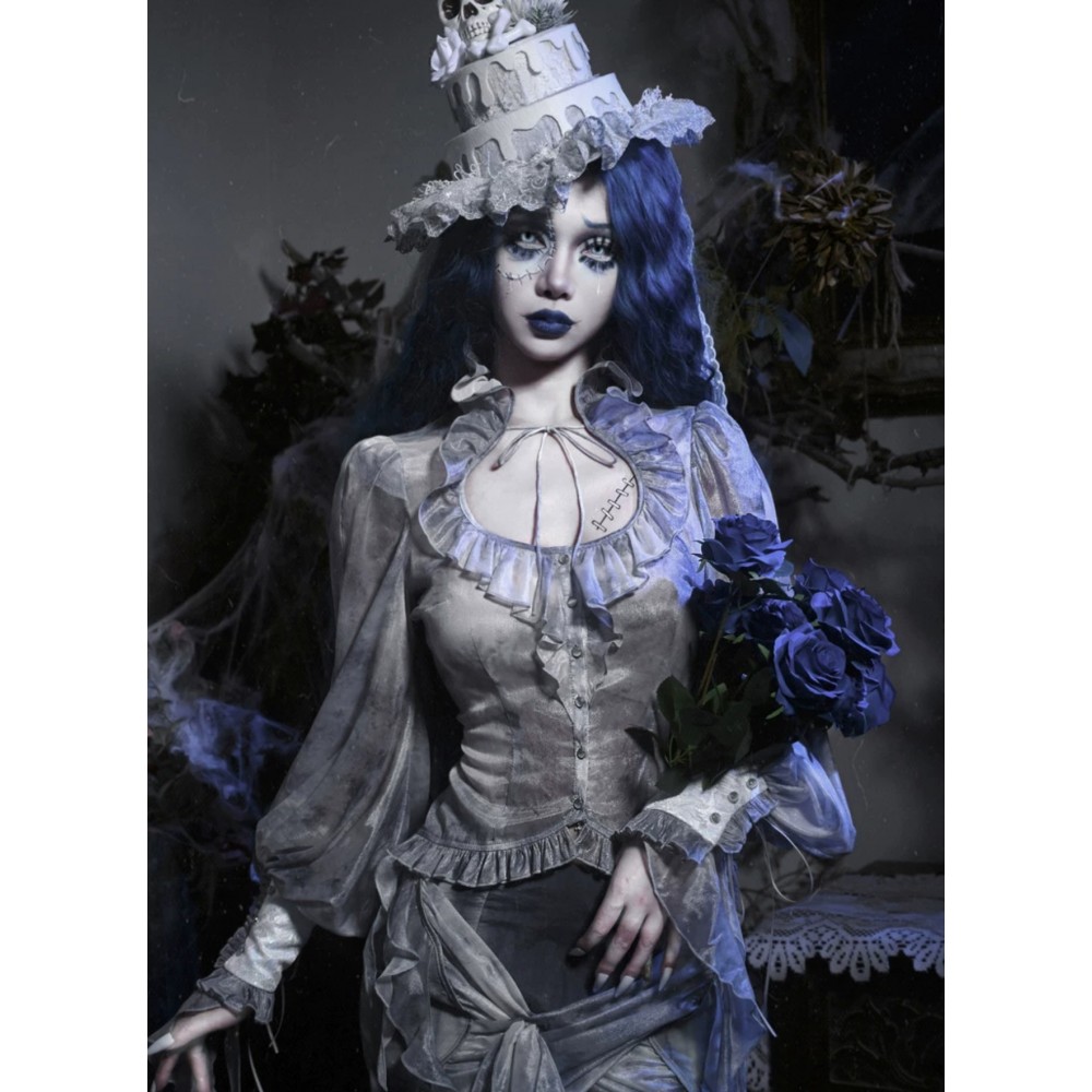 Corpse Bride Gothic Blouse by Blood Supply (BSY156BS)