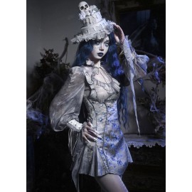 Corpse Bride Gothic Short Strap Dress by Blood Supply (BSY156DRS)