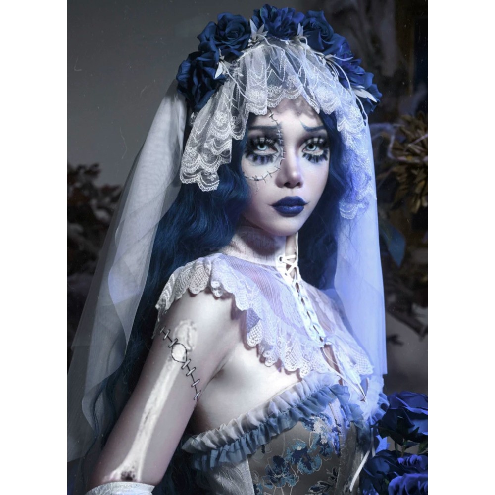 Corpse Bride Gothic Veil Headband By Blood Supply (BSY156VL)