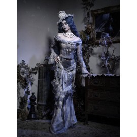 Corpse Bride Gothic Off-Shoulder Top by Blood Supply (BSY156OT)