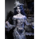 Corpse Bride Gothic Off-Shoulder Top by Blood Supply (BSY156OT)