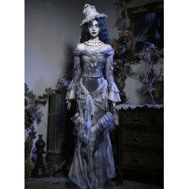 Corpse Bride Gothic Off-Shoulder Top by Blood Supply (BSY156OT)