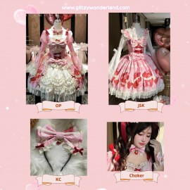 Cream Strawberry Princess Sweet Lolita Dress OP by Diamond Honey (DH137)