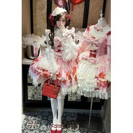 Cream Strawberry Princess Sweet Lolita Dress OP by Diamond Honey (DH137)