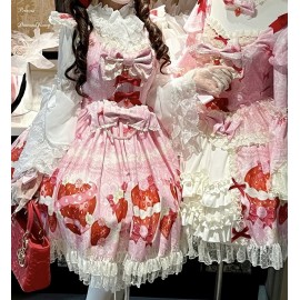 Cream Strawberry Princess Sweet Lolita Dress OP by Diamond Honey (DH137)