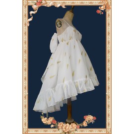 Embroidered feathers Sweet Lolita JSK Dress by Infanta (INL10)