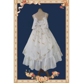 Embroidered feathers Sweet Lolita JSK Dress by Infanta (INL10)