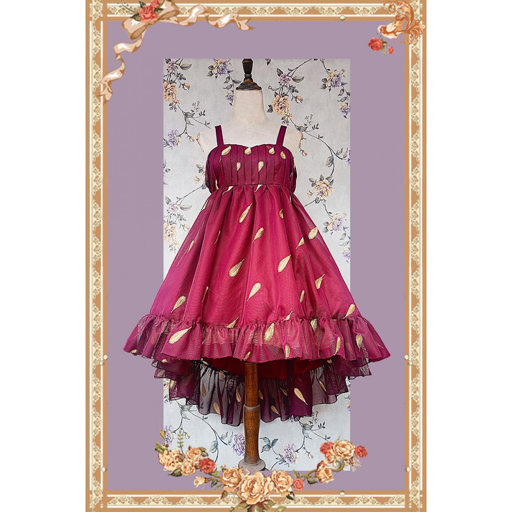 Embroidered feathers Sweet Lolita JSK Dress by Infanta (INL10)