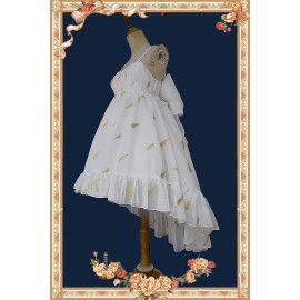 Embroidered feathers Sweet Lolita JSK Dress by Infanta (INL10)