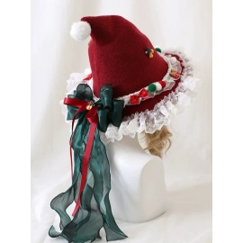 Lolita Christmas Bow Witch Hat (LG160)