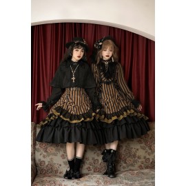 Striped Vintage Classic Lolita Dress OP by Miss Point (MPD02)