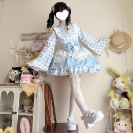 Milk Pudding Kawaii Wa Lolita 4pc Set Outfit (HCT05)