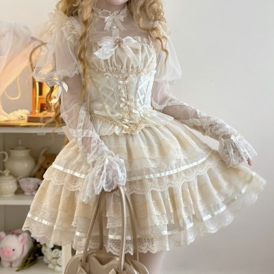 Maiden's Heart Sweet Lolita Kawaii Top & Skirt Set (HCT13)