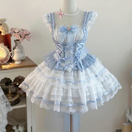 Maiden's Heart Sweet Lolita Kawaii Top & Skirt Set (HCT13)