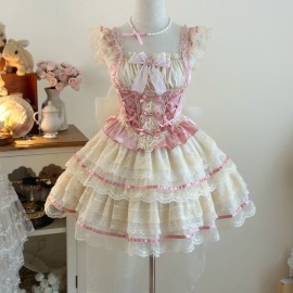 Maiden's Heart Sweet Lolita Kawaii Top & Skirt Set (HCT13)