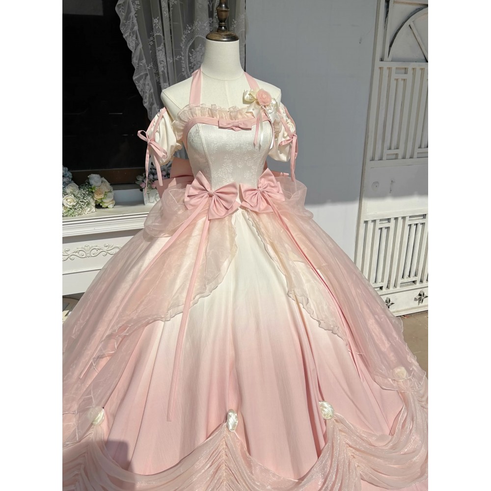 True Love Kiss Gradient Pink Classic Lolita Dress (WL01)