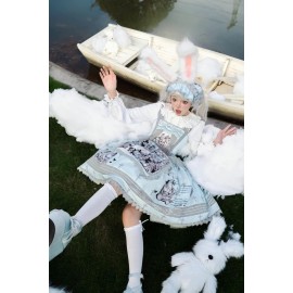 Blue Classical Music Sweet Lolita Dress OP / JSK by Sweetheart Vending Machine (SVW01)