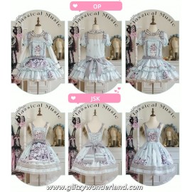 Blue Classical Music Sweet Lolita Dress OP / JSK by Sweetheart Vending Machine (SVW01)