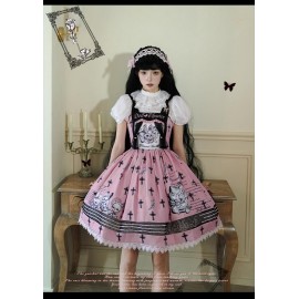 Pink Classical Music Sweet Lolita Dress OP / JSK by Sweetheart Vending Machine (SVW02)