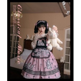 Pink Classical Music Sweet Lolita Dress OP / JSK by Sweetheart Vending Machine (SVW02)