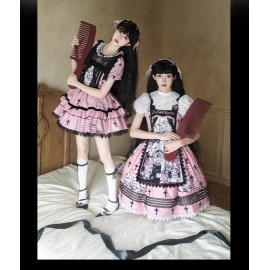 Pink Classical Music Sweet Lolita Dress OP / JSK by Sweetheart Vending Machine (SVW02)