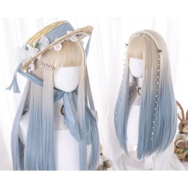 Faded Rose Gradient Blue Lolita Wig (HJW01)