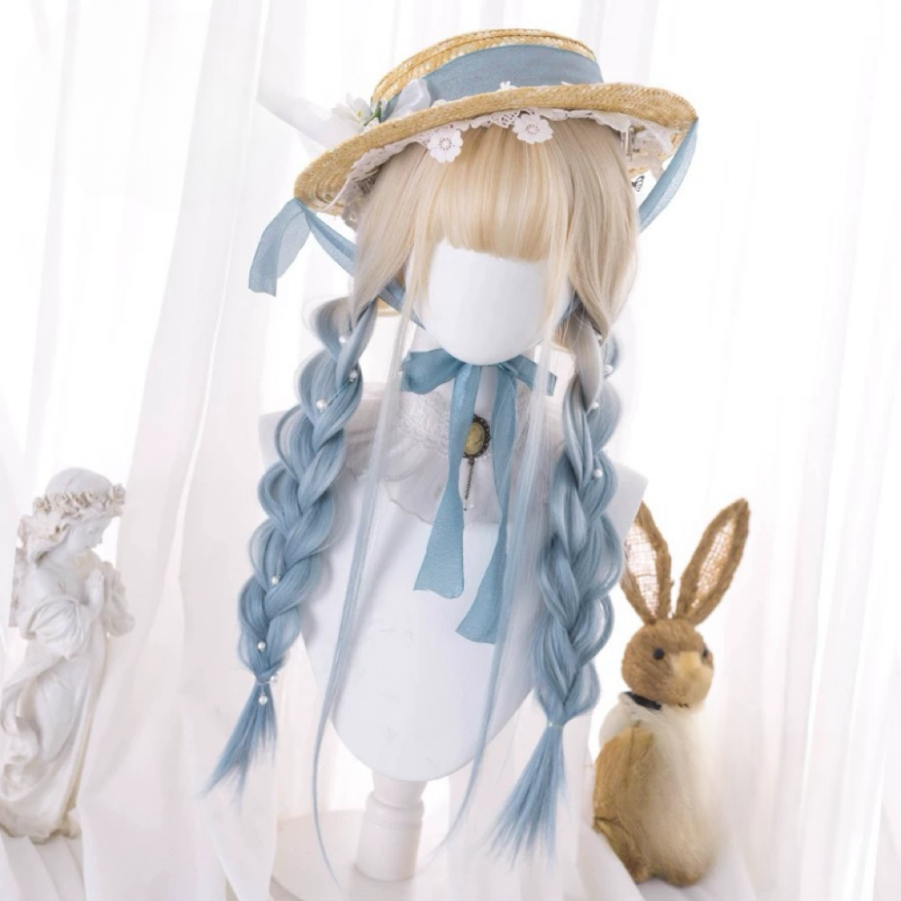 Faded Rose Gradient Blue Lolita Wig (HJW01)