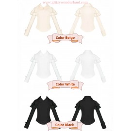 Three-Color Stretch Velvet Knit Lolita Top by Withpuji (WJ204)