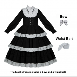 Twilight Castle Gothic Lolita Embroidered OP Dress by Withpuji (Wj203)