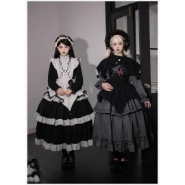 Twilight Castle Gothic Lolita Embroidered OP Dress by Withpuji (Wj203)