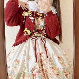 Gingerbread Kingdom Christmas Lolita Dress JSK by YingLuoFu (SF137)