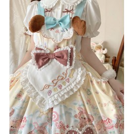 Sweet Pet Paradise Sweet Lolita Kawaii Dress JSK Outfit by YingLuoFu (YLF04)