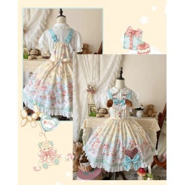 Sweet Pet Paradise Sweet Lolita Kawaii Dress JSK Outfit by YingLuoFu (YLF04)