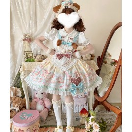 Sweet Pet Paradise Sweet Lolita Kawaii Dress JSK Outfit by YingLuoFu (YLF04)