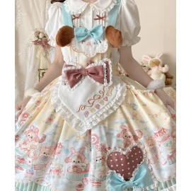 Sweet Pet Paradise Sweet Lolita Kawaii Dress JSK Outfit by YingLuoFu (YLF04)