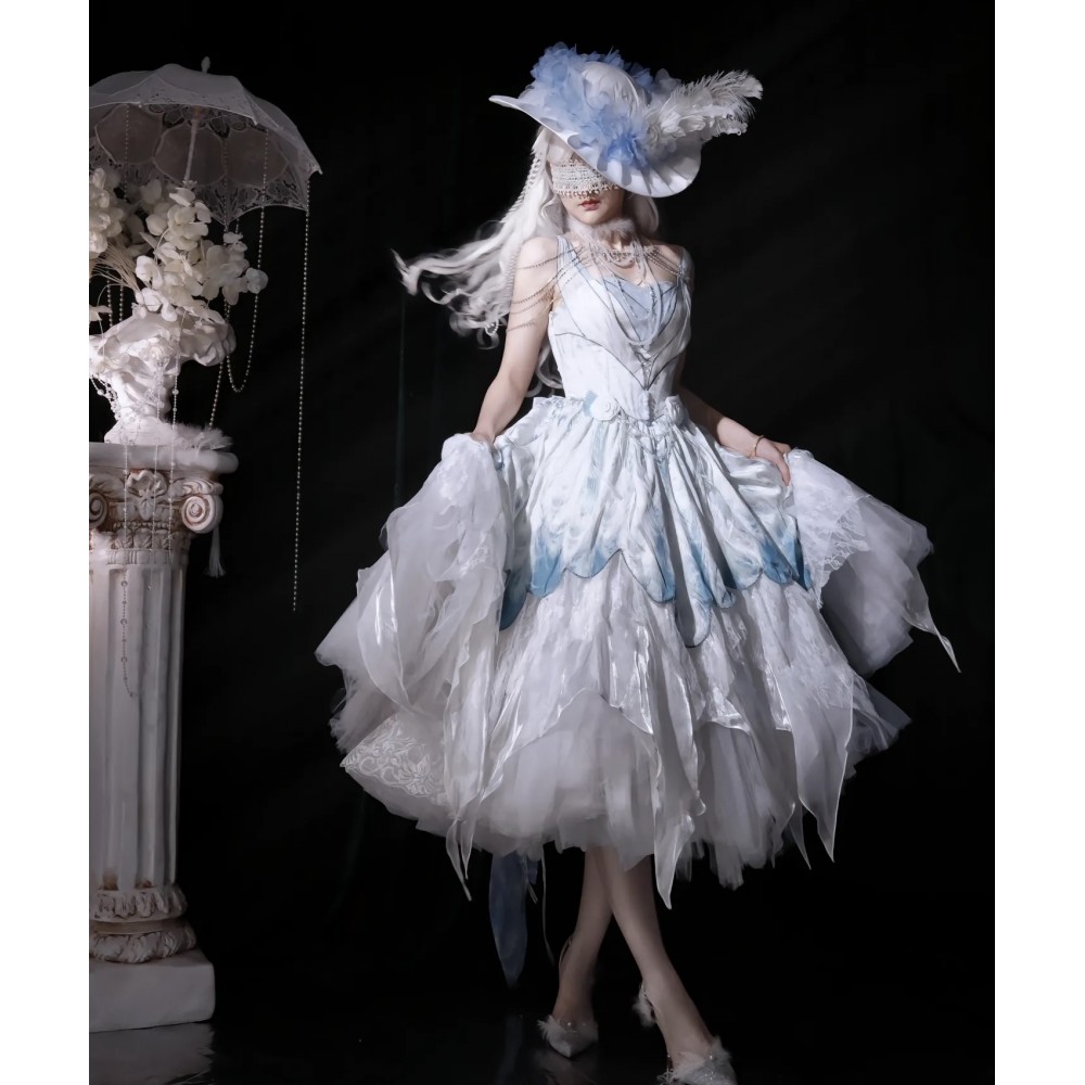 White Peacock Classic Lolita Dress JSK by YingLuoFu (YLF06)