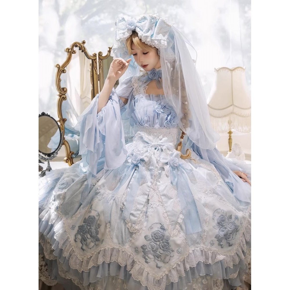 Rose Umbrella Classic Lolita Dress by Bramble Rose (BRR04)
