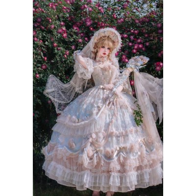 Rose Banquet Hime Lolita Dress by Cat Fairy (CF39)