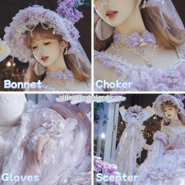 Runaway Princess (Purple) Hime Lolita Dress (Mid-Length) by Cat Fairy (CF40)